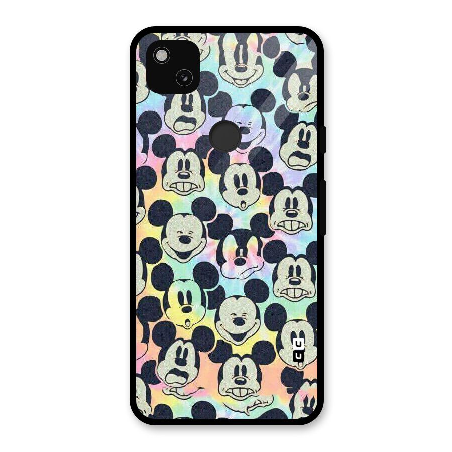 Fun Rainbow Faces Glass Back Case for Google Pixel 4a