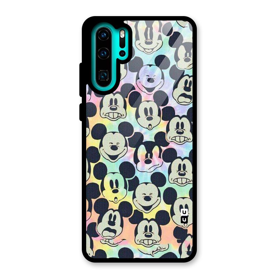 Fun Rainbow Faces Glass Back Case for Huawei P30 Pro
