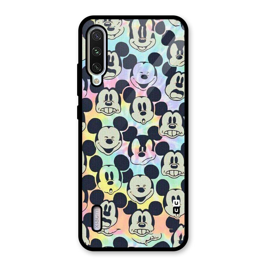 Fun Rainbow Faces Glass Back Case for Mi A3