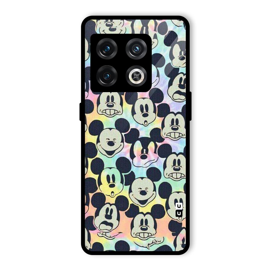 Fun Rainbow Faces Glass Back Case for OnePlus 10 Pro 5G