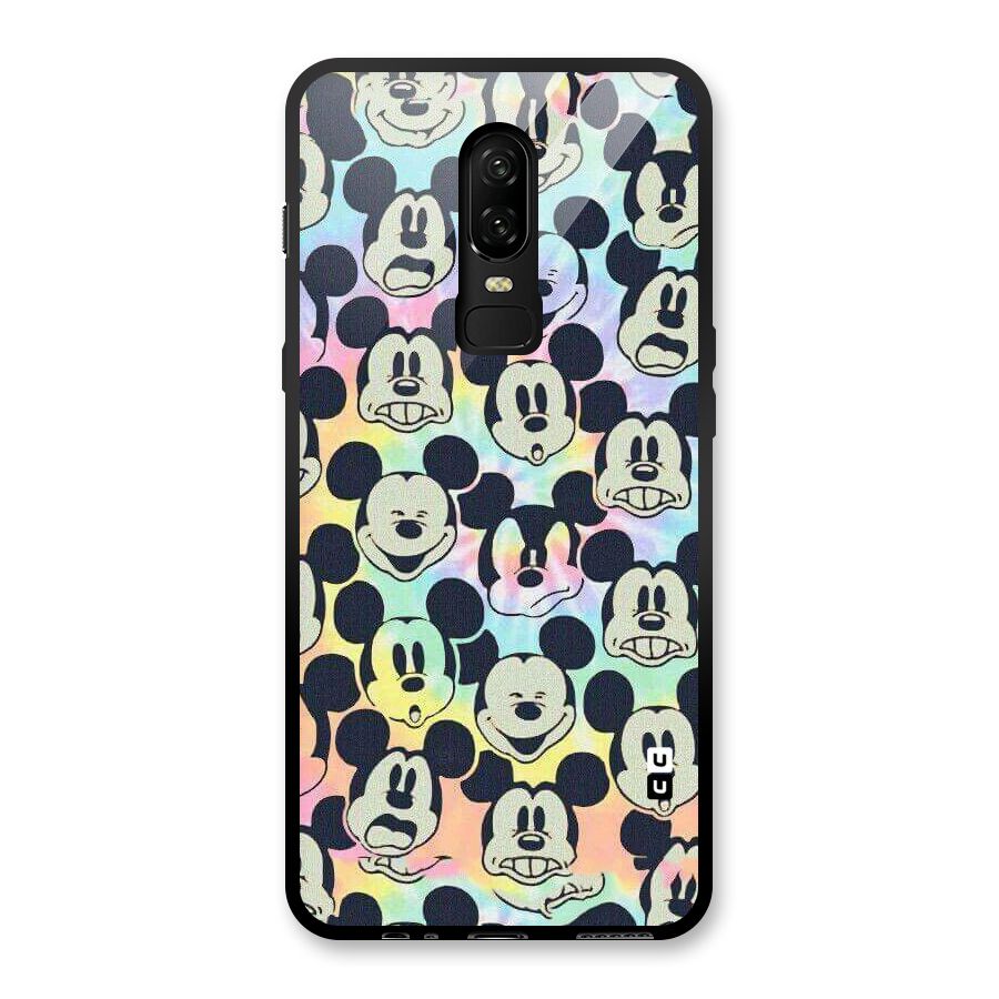 Fun Rainbow Faces Glass Back Case for OnePlus 6