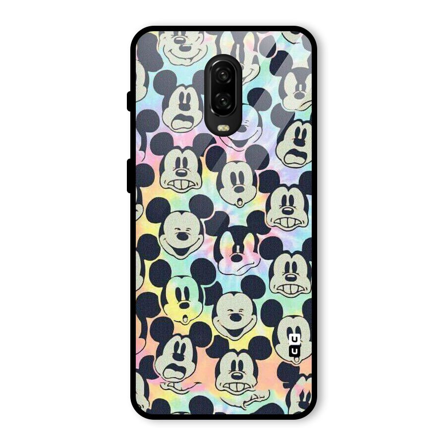Fun Rainbow Faces Glass Back Case for OnePlus 6T