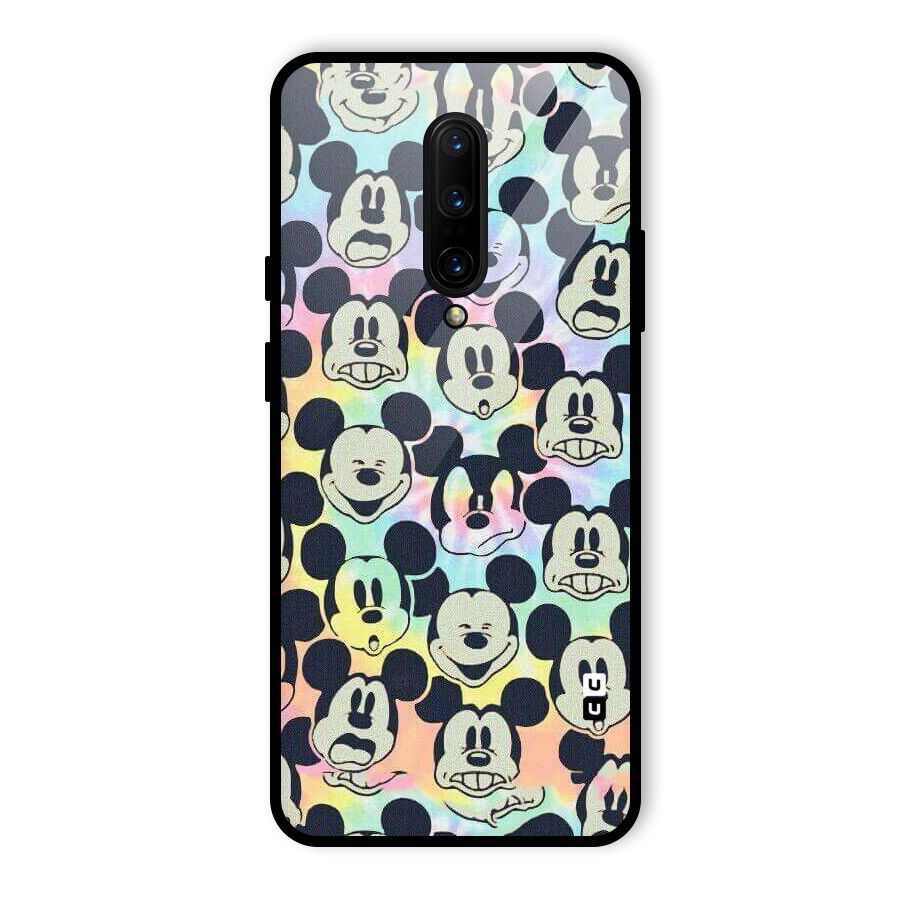 Fun Rainbow Faces Glass Back Case for OnePlus 7 Pro