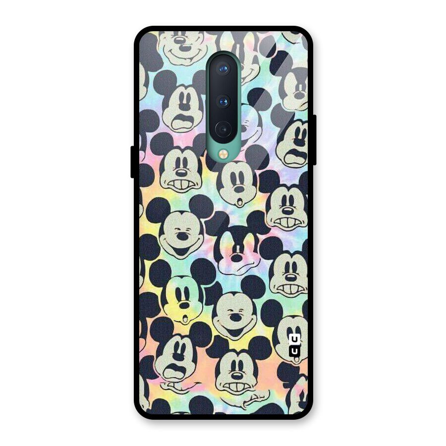 Fun Rainbow Faces Glass Back Case for OnePlus 8