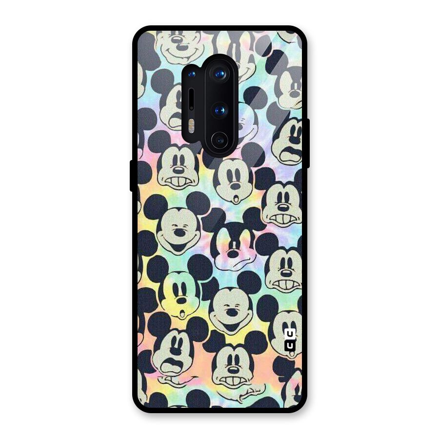 Fun Rainbow Faces Glass Back Case for OnePlus 8 Pro