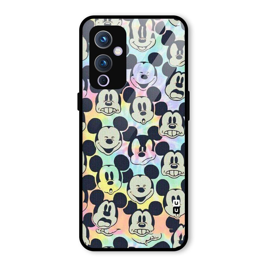 Fun Rainbow Faces Glass Back Case for OnePlus 9