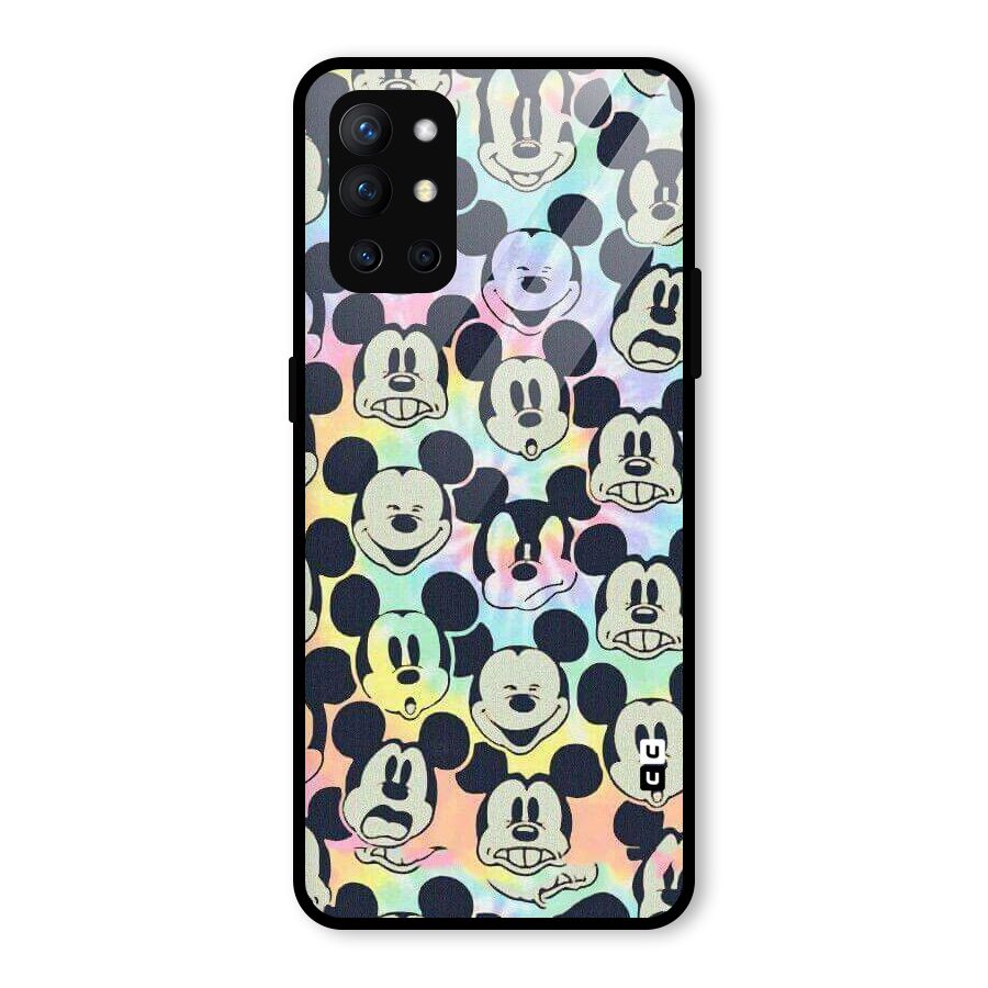 Fun Rainbow Faces Glass Back Case for OnePlus 9R
