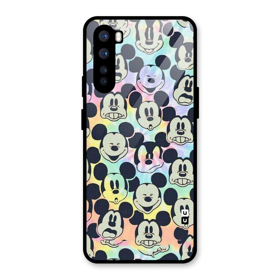 Fun Rainbow Faces Glass Back Case for OnePlus Nord