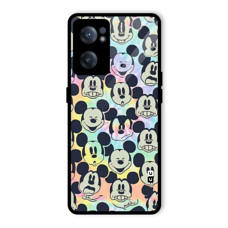 Fun Rainbow Faces Glass Back Case for OnePlus Nord CE 2 5G
