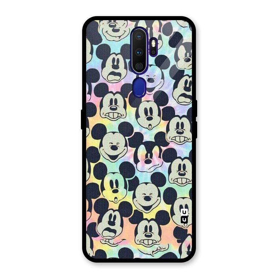 Fun Rainbow Faces Glass Back Case for Oppo A9 (2020)
