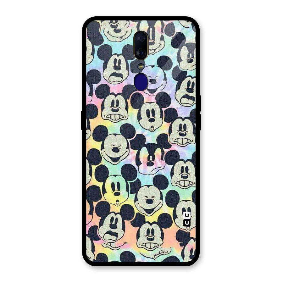 Fun Rainbow Faces Glass Back Case for Oppo F11