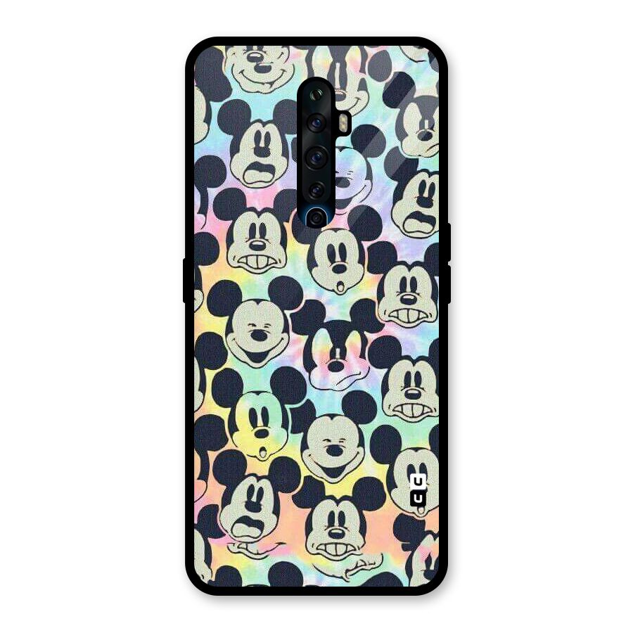 Fun Rainbow Faces Glass Back Case for Oppo Reno2 Z