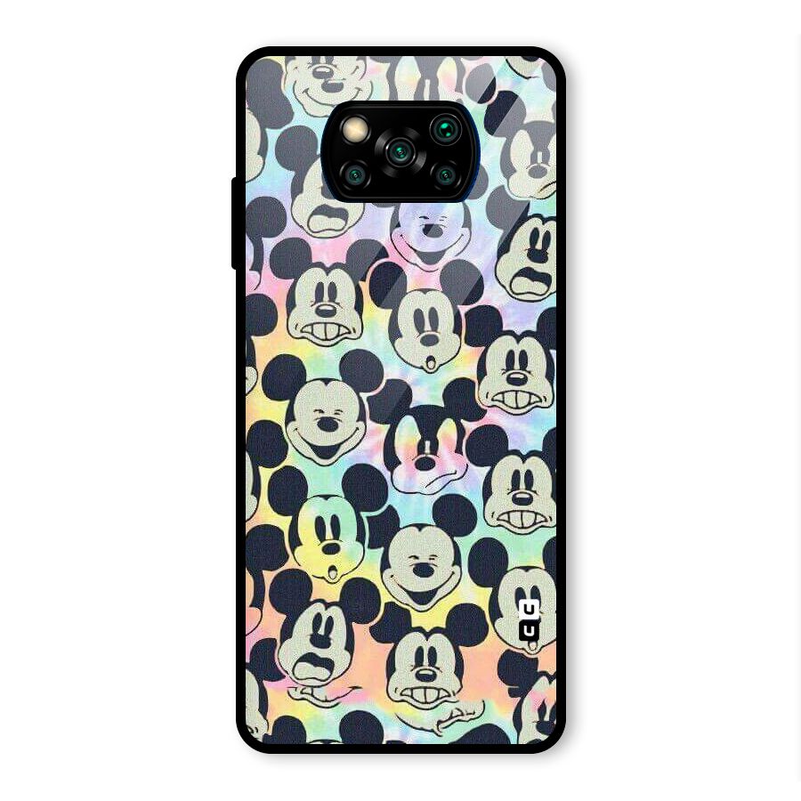Fun Rainbow Faces Glass Back Case for Poco X3 Pro