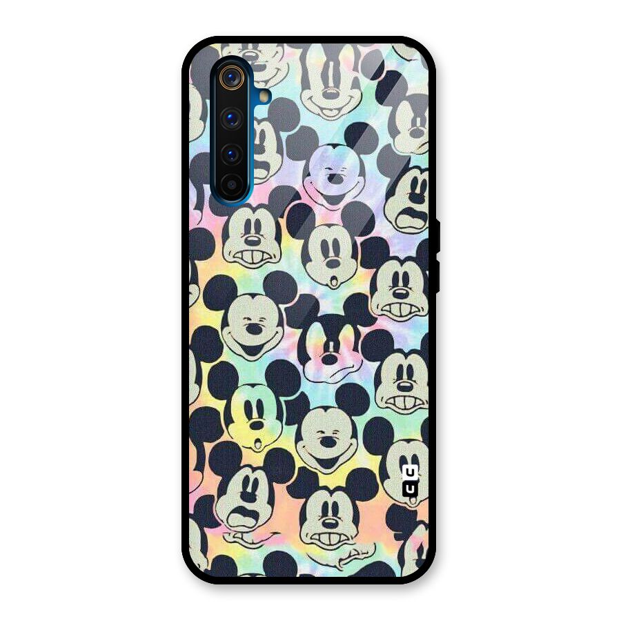 Fun Rainbow Faces Glass Back Case for Realme 6 Pro