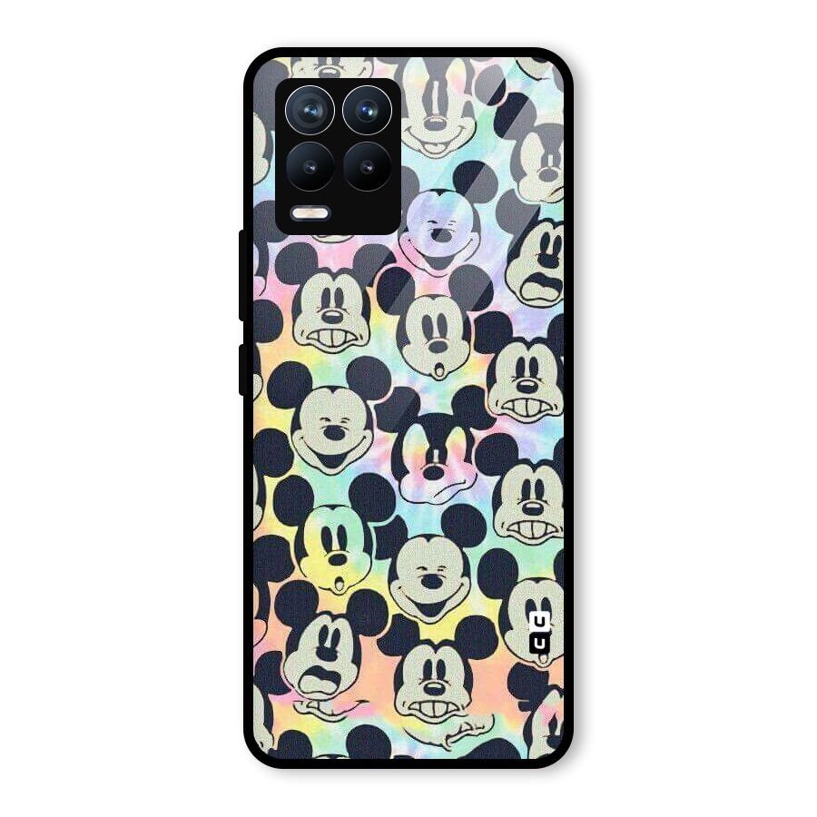 Fun Rainbow Faces Glass Back Case for Realme 8 Pro