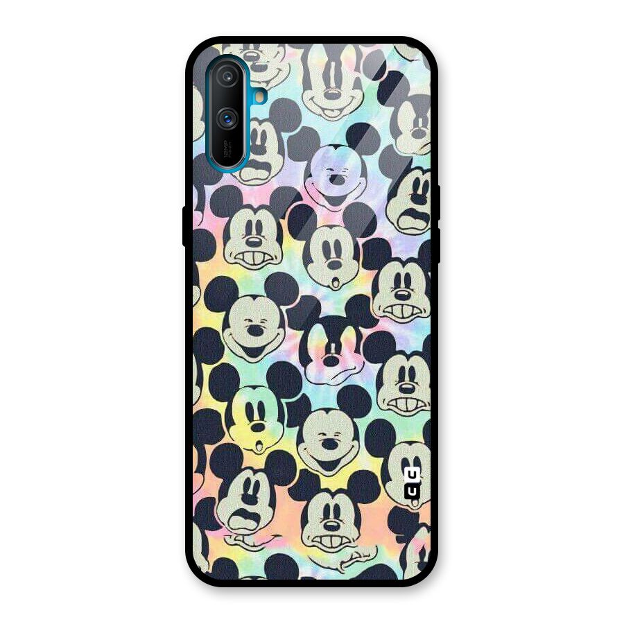 Fun Rainbow Faces Glass Back Case for Realme C3