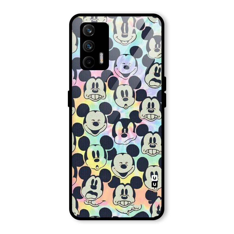 Fun Rainbow Faces Glass Back Case for Realme GT 5G