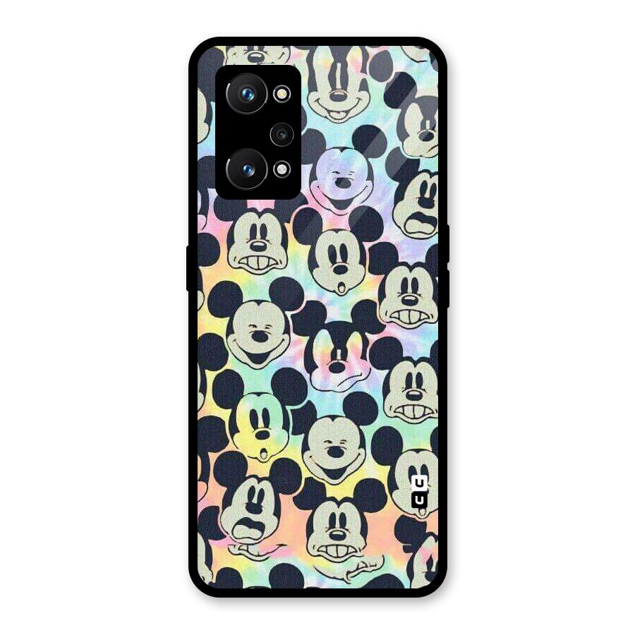 Fun Rainbow Faces Glass Back Case for Realme GT Neo 3T