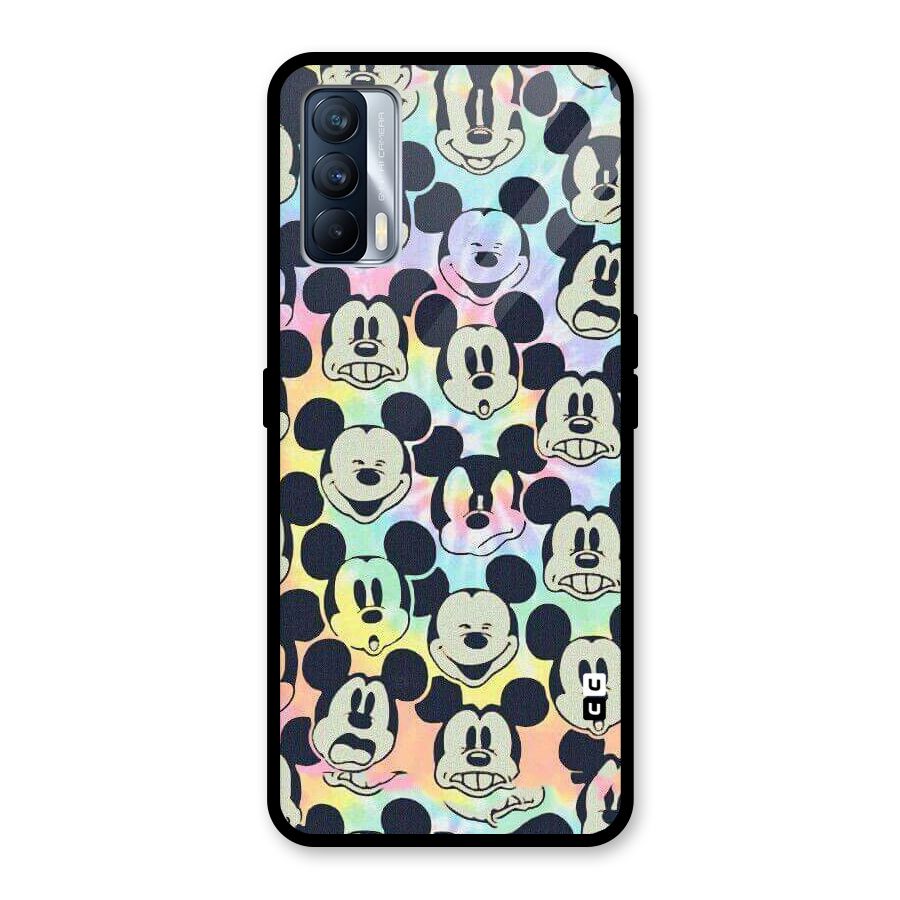 Fun Rainbow Faces Glass Back Case for Realme X7