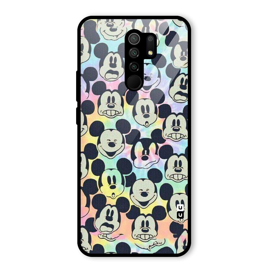 Fun Rainbow Faces Glass Back Case for Redmi 9 Prime