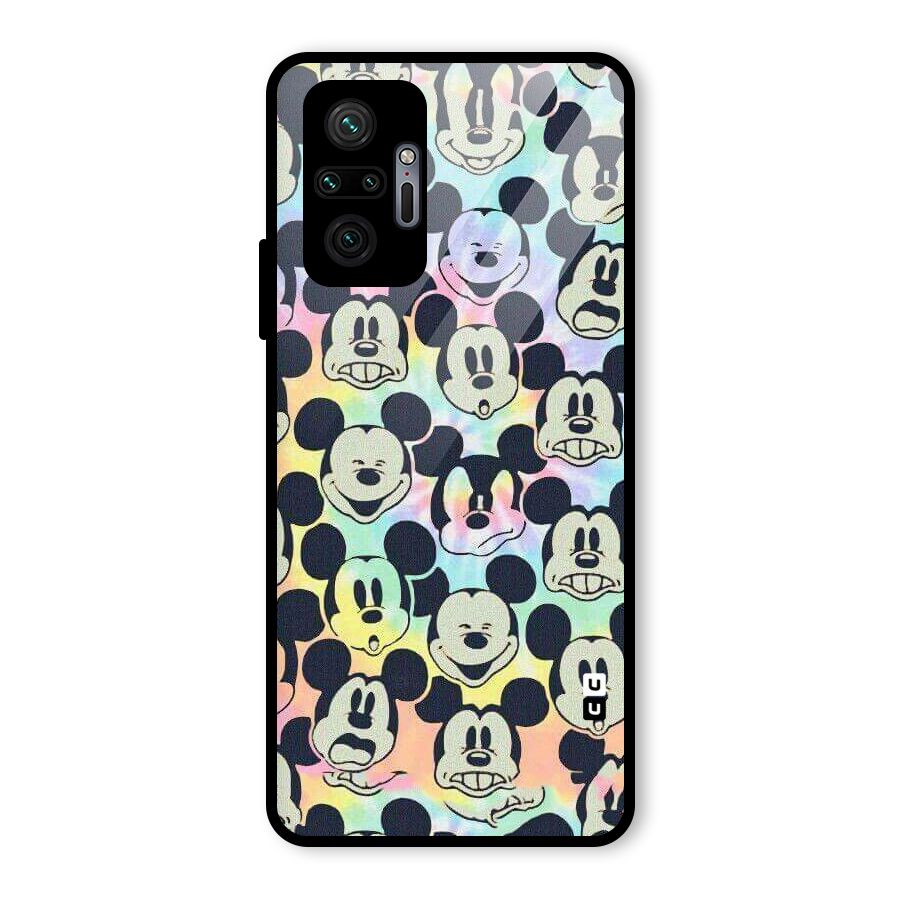 Fun Rainbow Faces Glass Back Case for Redmi Note 10 Pro Max