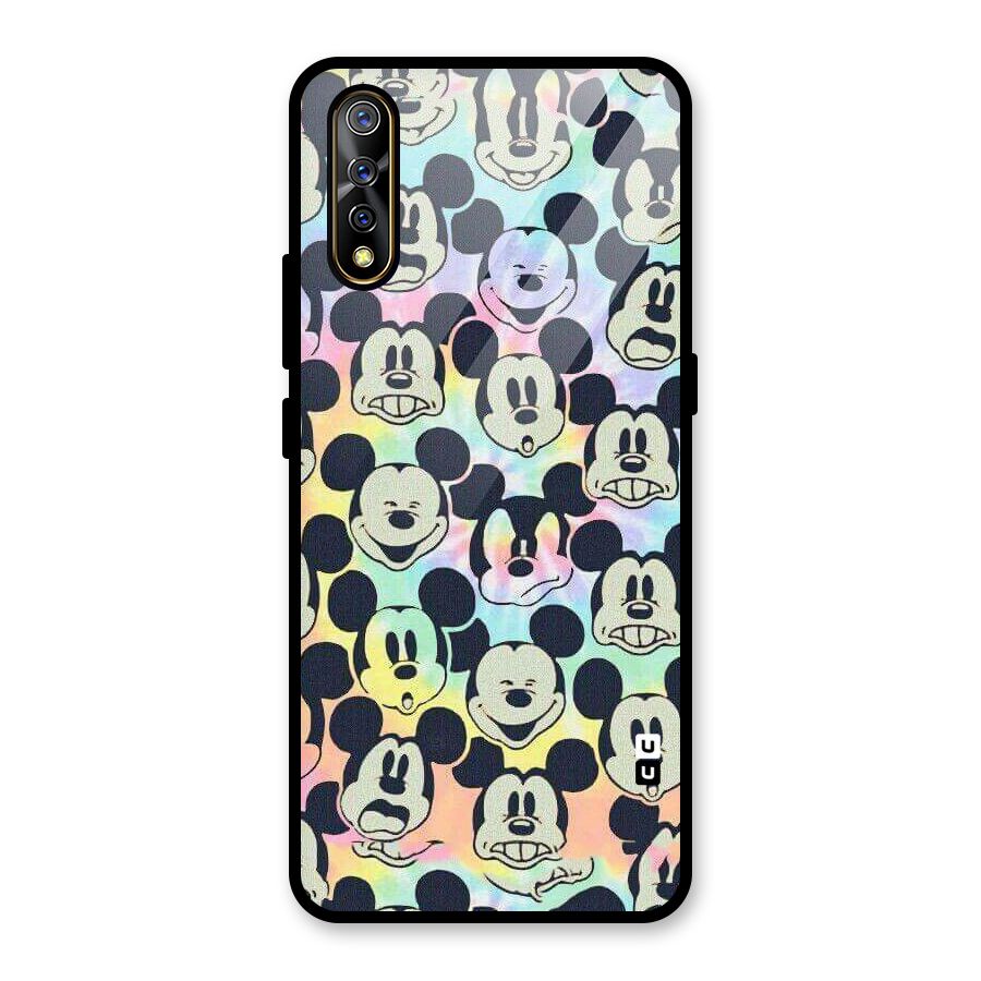 Fun Rainbow Faces Glass Back Case for Vivo S1