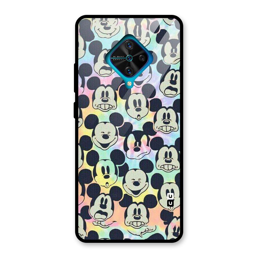Fun Rainbow Faces Glass Back Case for Vivo S1 Pro