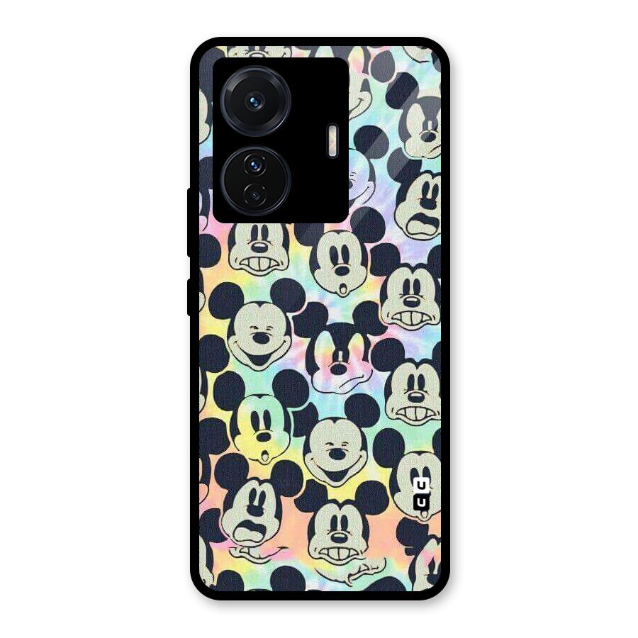 Fun Rainbow Faces Glass Back Case for Vivo T1 Pro