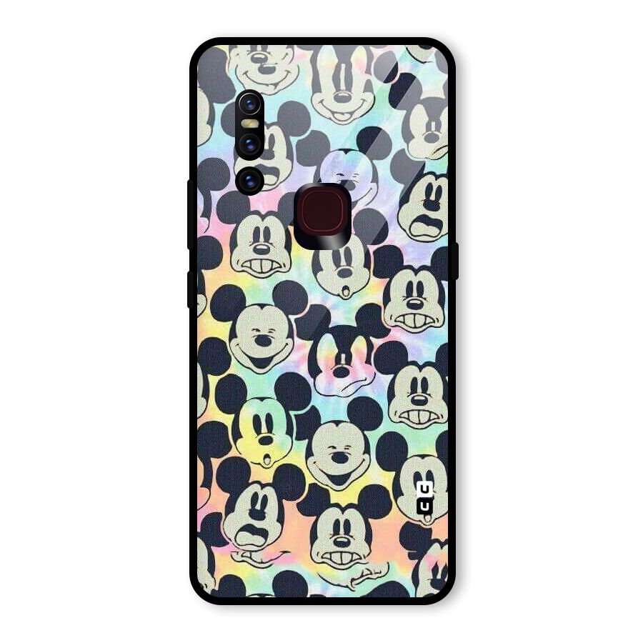 Fun Rainbow Faces Glass Back Case for Vivo V15