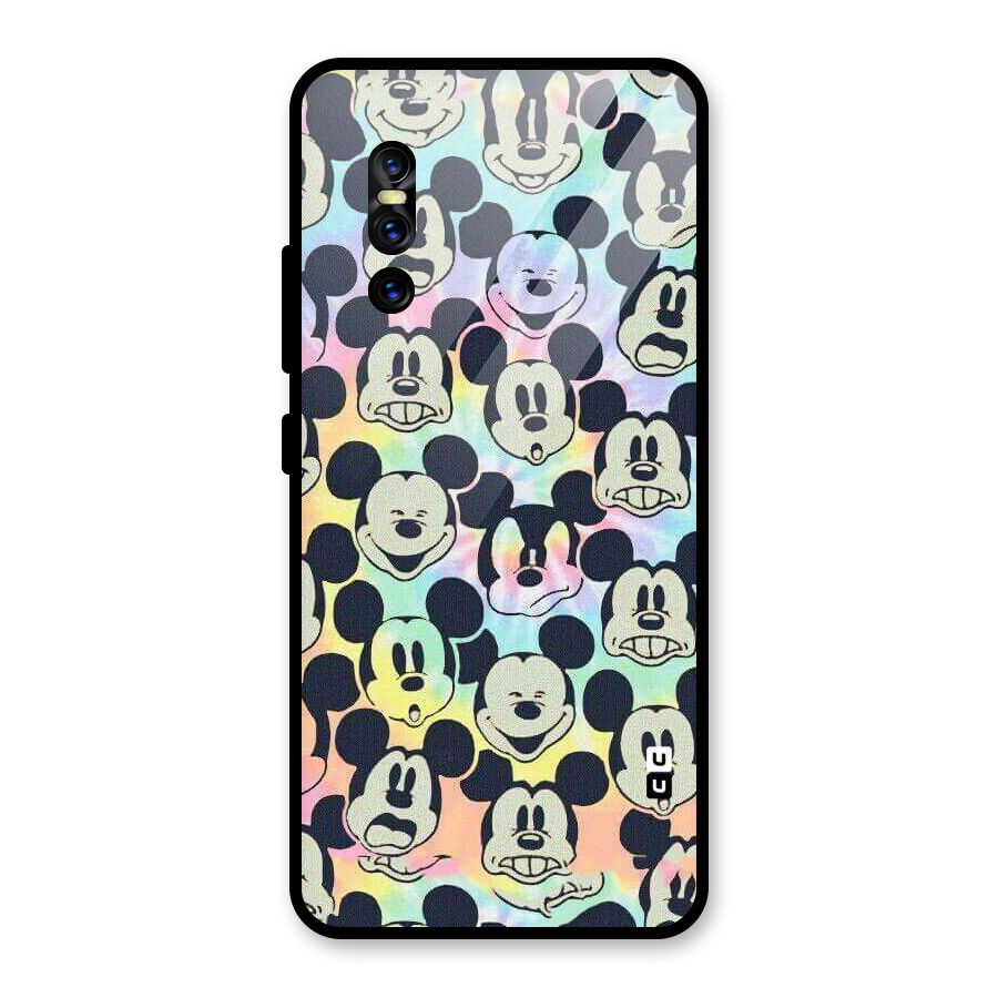 Fun Rainbow Faces Glass Back Case for Vivo V15 Pro