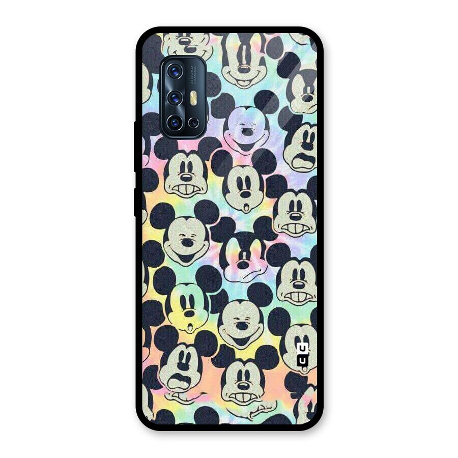 Fun Rainbow Faces Glass Back Case for Vivo V17