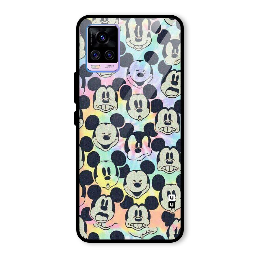 Fun Rainbow Faces Glass Back Case for Vivo V20 Pro