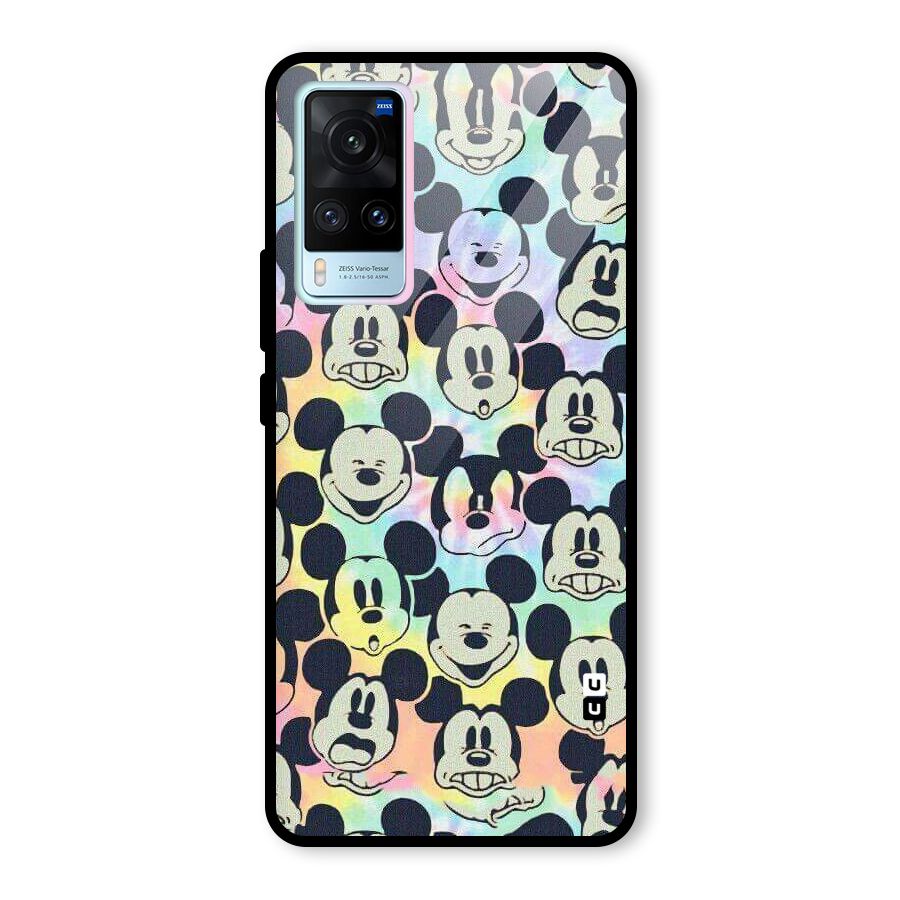 Fun Rainbow Faces Glass Back Case for Vivo X60