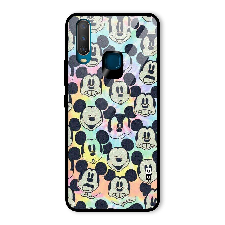 Fun Rainbow Faces Glass Back Case for Vivo Y12