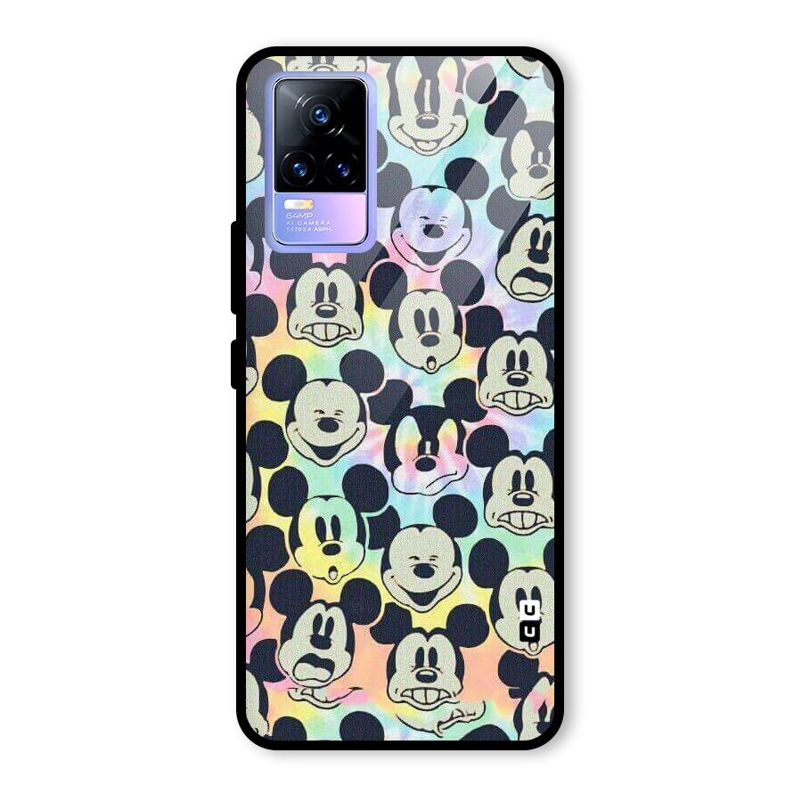 Fun Rainbow Faces Glass Back Case for Vivo Y73