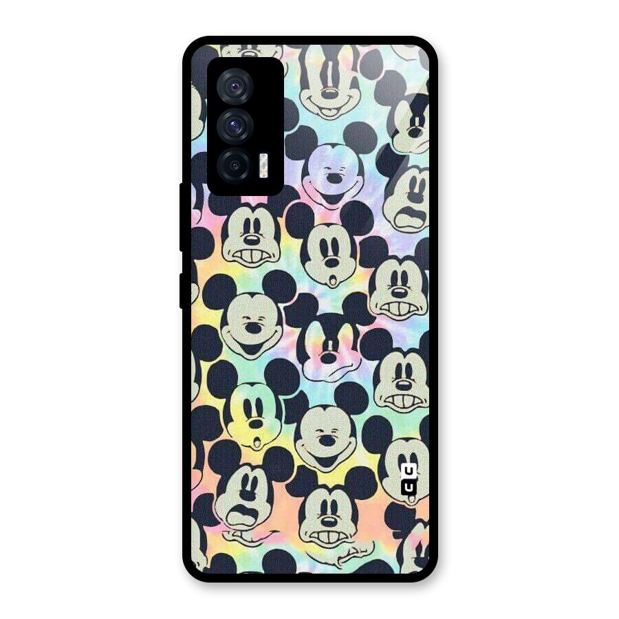 Fun Rainbow Faces Glass Back Case for Vivo iQOO 7 5G