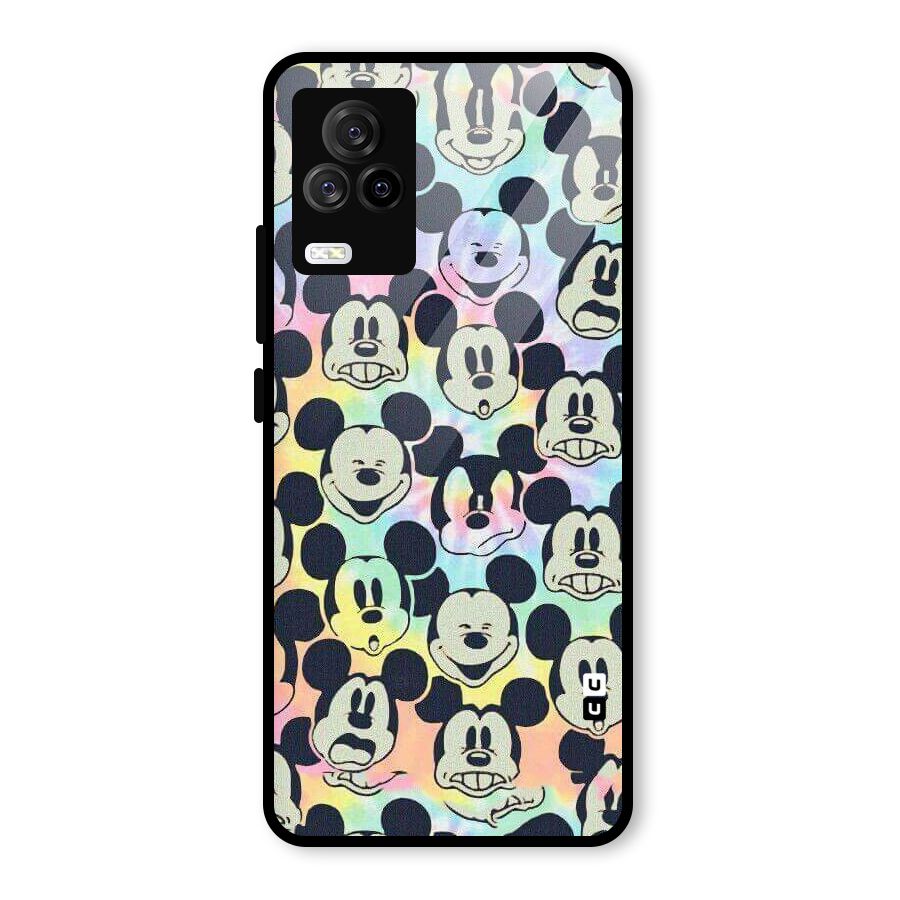Fun Rainbow Faces Glass Back Case for Vivo iQOO 7 Legend 5G
