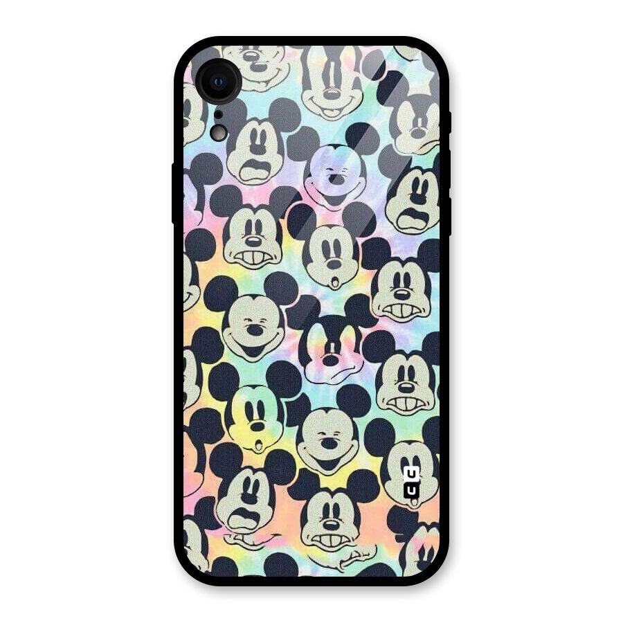 Fun Rainbow Faces Glass Back Case for XR