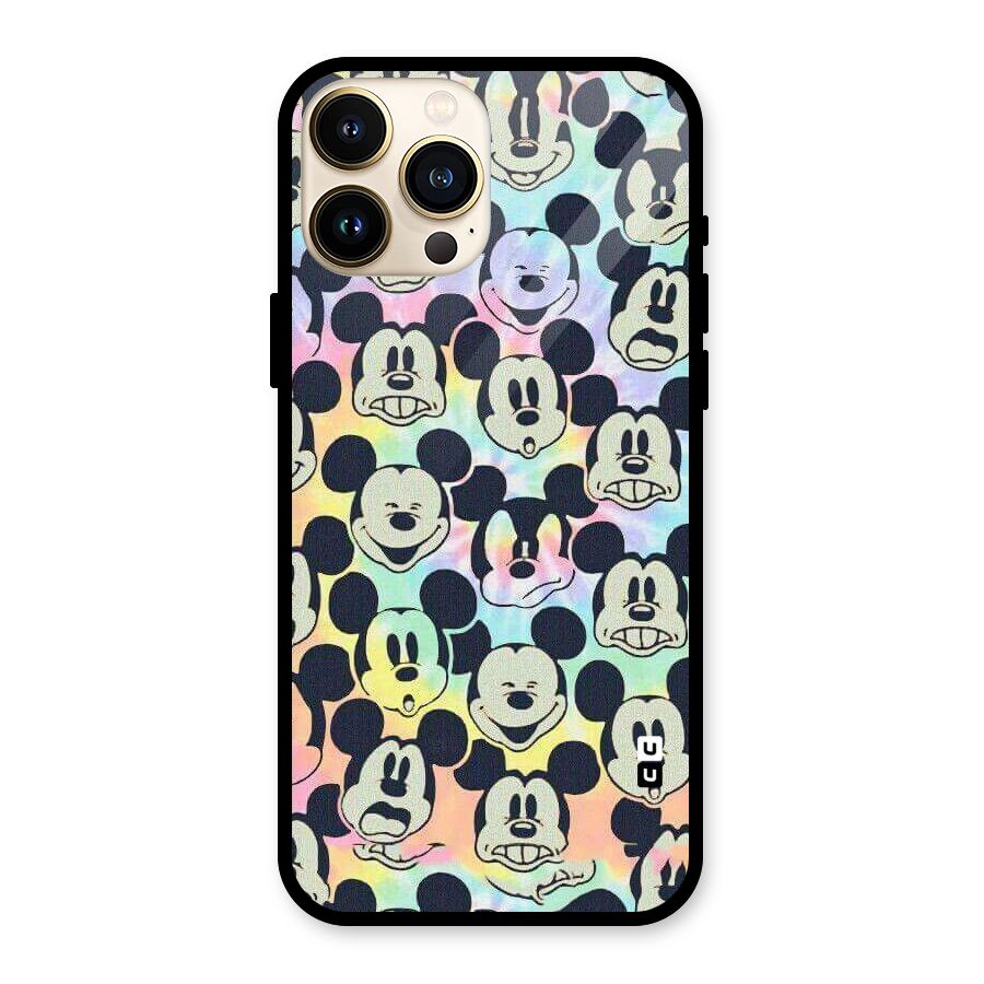 Fun Rainbow Faces Glass Back Case for iPhone 13 Pro Max