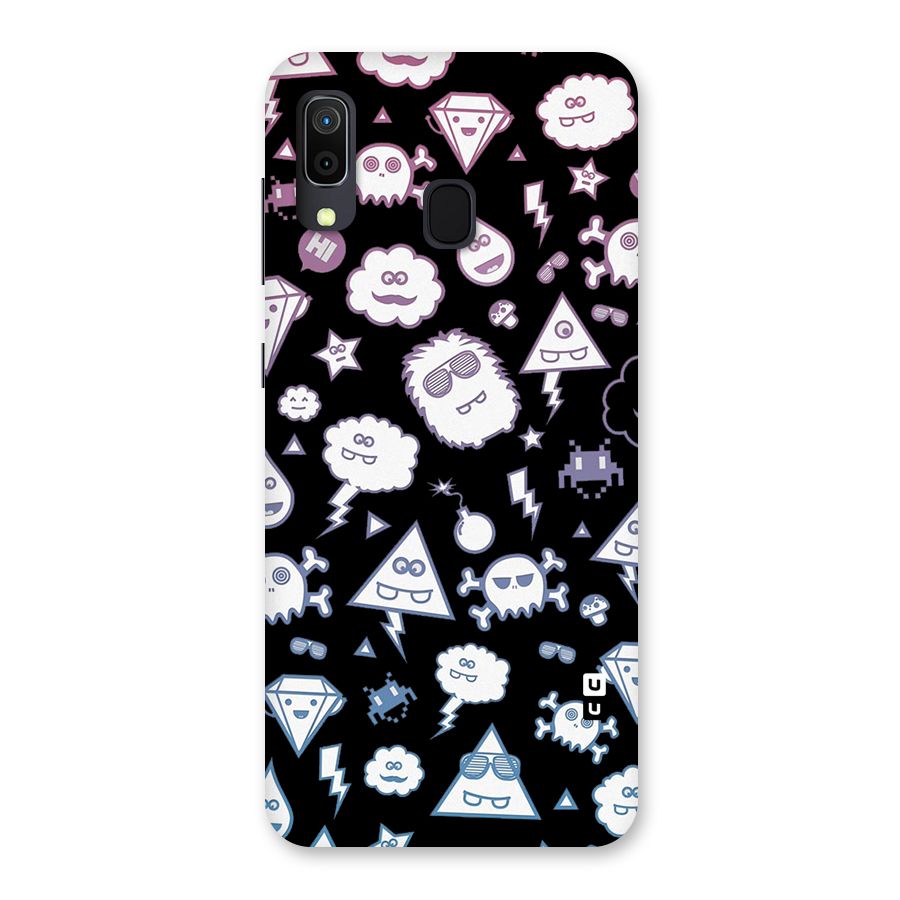 Funny Faces Back Case for Galaxy A30