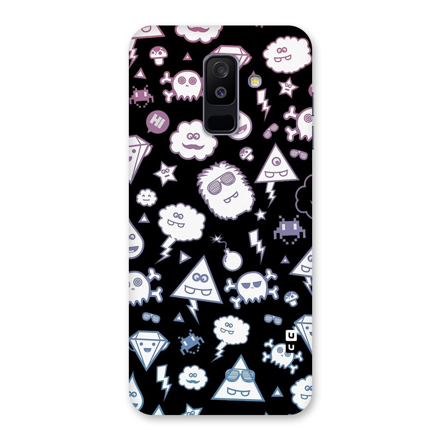 Funny Faces Back Case for Galaxy A6 Plus