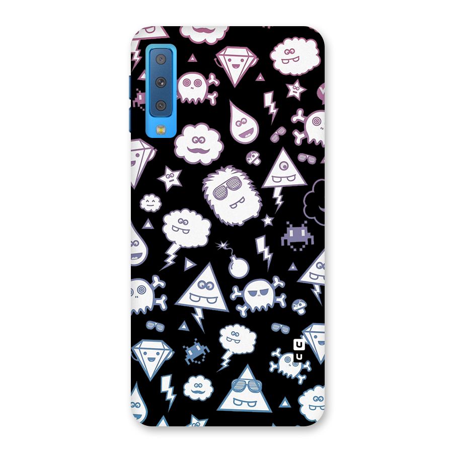 Funny Faces Back Case for Galaxy A7 (2018)