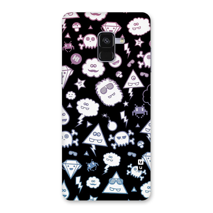 Funny Faces Back Case for Galaxy A8 Plus