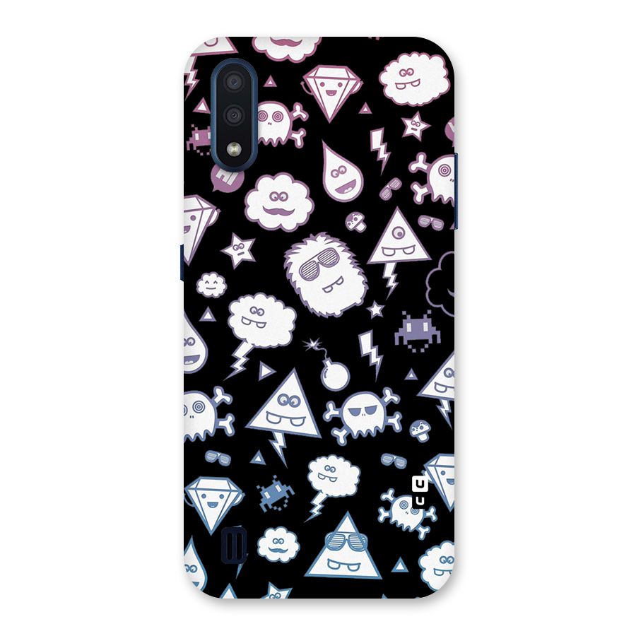 Funny Faces Back Case for Galaxy M01