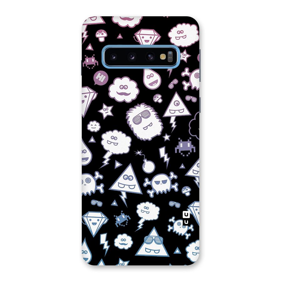 Funny Faces Back Case for Galaxy S10