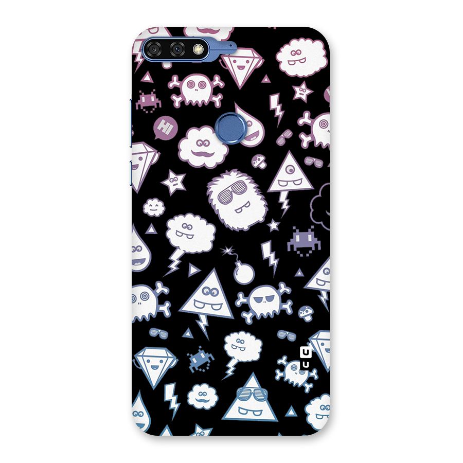 Funny Faces Back Case for Honor 7C
