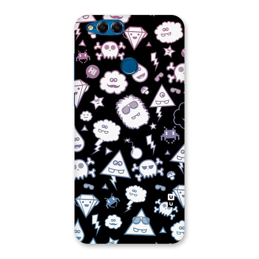 Funny Faces Back Case for Honor 7X