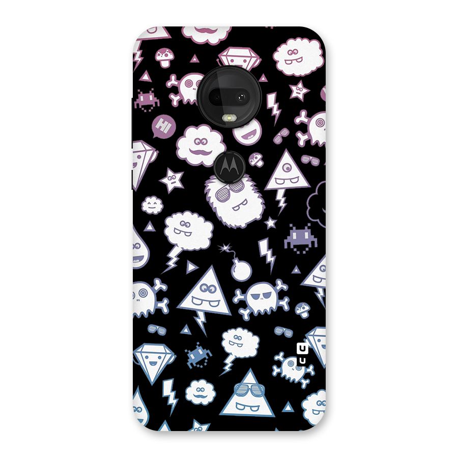Funny Faces Back Case for Moto G7