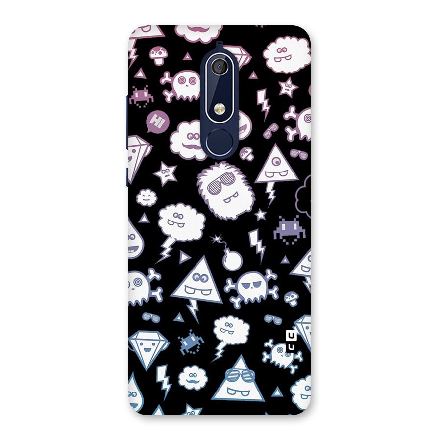 Funny Faces Back Case for Nokia 5.1