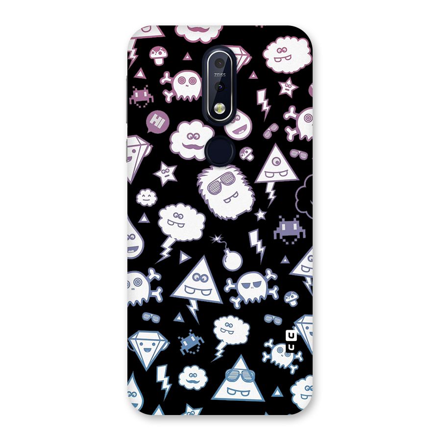 Funny Faces Back Case for Nokia 7.1